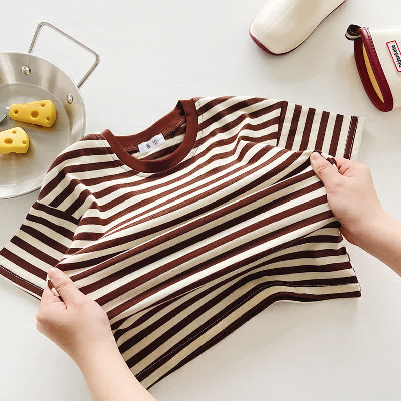 Toddler Striped Crew Neck Summer T-Shirt - image 11