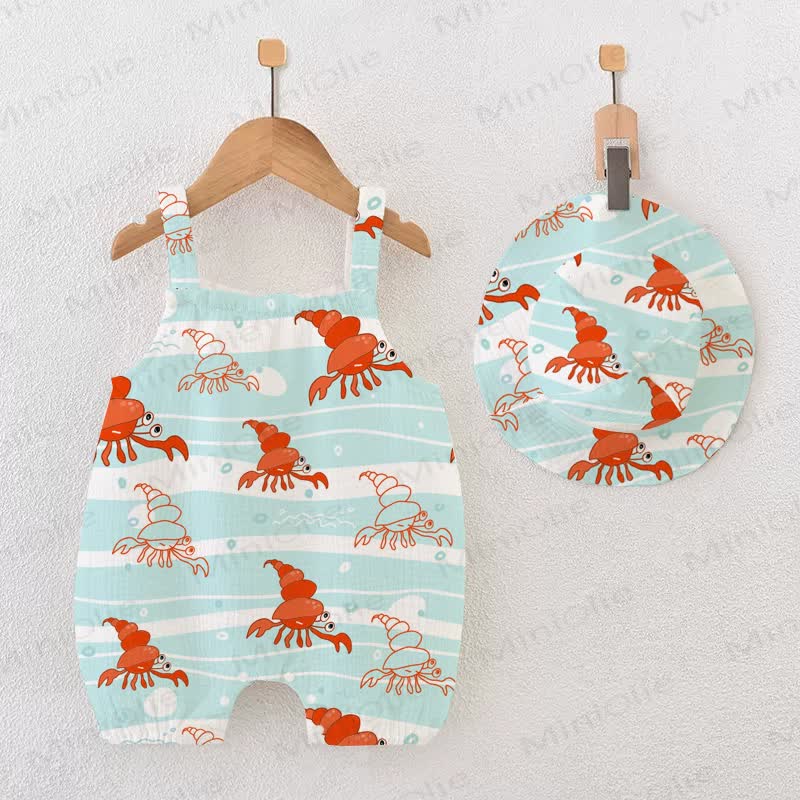 Baby Green Crab Romper with Hat - Green - 18-24M - image 1