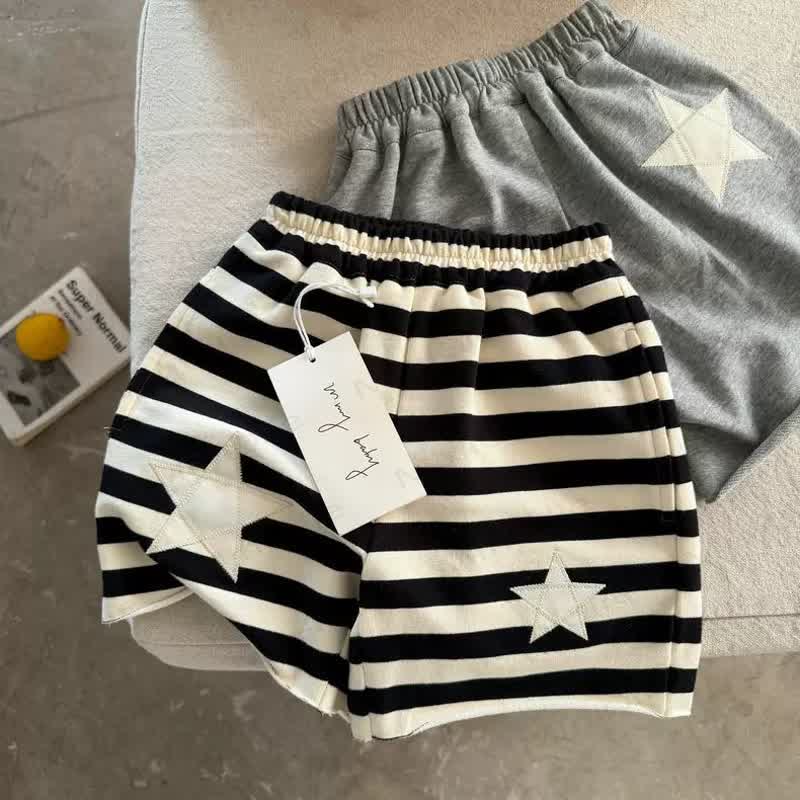 Toddler Star Patch Striped Shorts - image 1