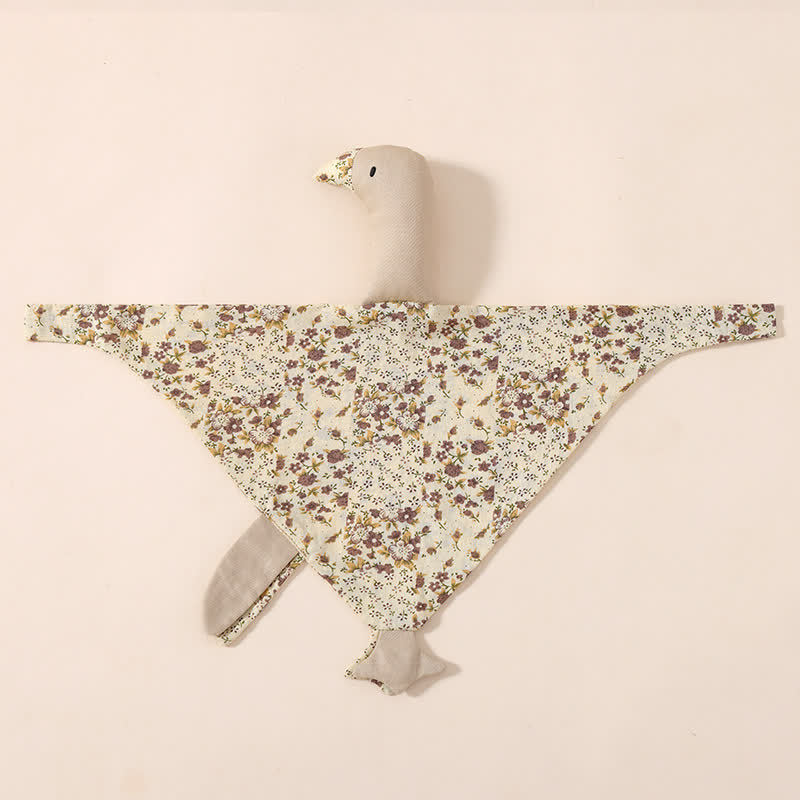 Personalized Baby Name Goose Security Blanket - Khaki Floral - image 13