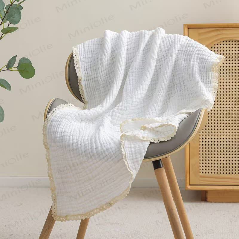Personalized Baby Name Stroller Blanket - White - 105x105cm - image 4