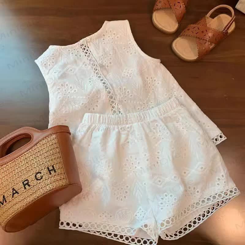 Toddler Kid Girl White Sleeveless Set - image 2