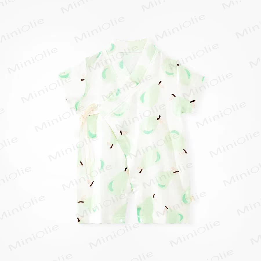Baby Pear Print Romper - Beige - 1-2T - image 1