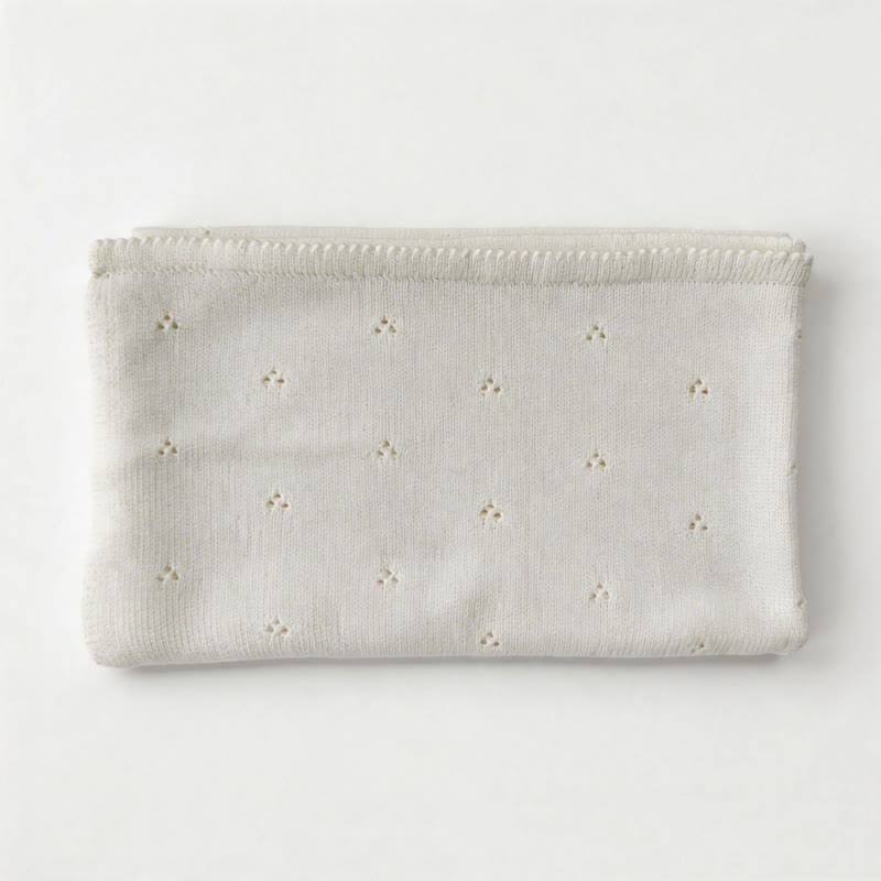 Personalized Baby Name Floral Hollow Blanket - White - image 3