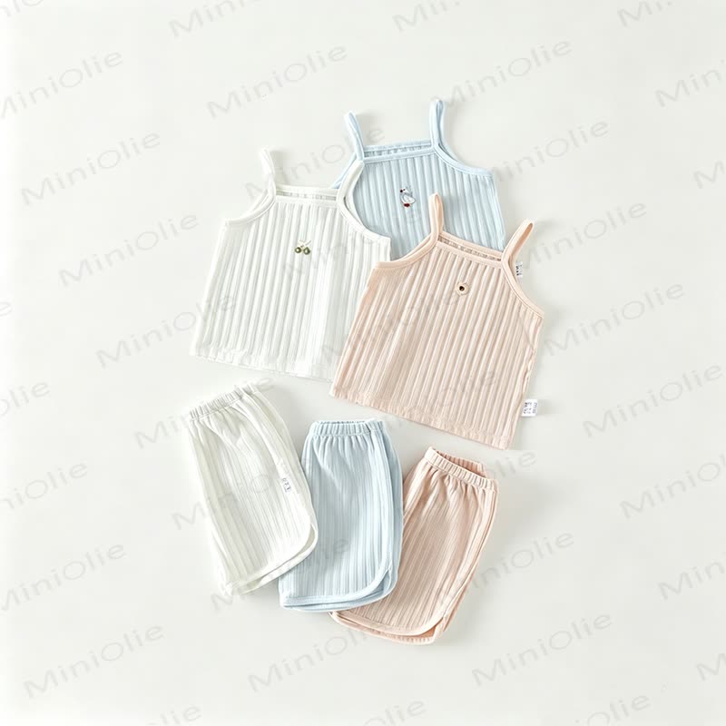 Baby Ribbed Tank Top and Shorts 2-Piece Set - image 1