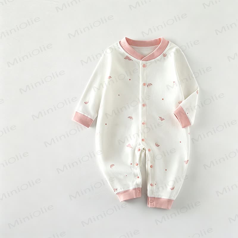 Baby Cotton Fox Print Romper - Red - 18-24M - image 1