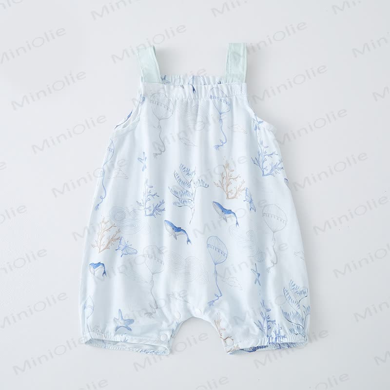 Baby Cotton Gauze Romper - Blue - 18-24M - image 2