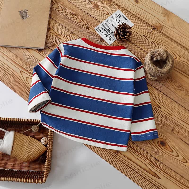 Toddler Boy Striped Long Sleeve T-Shirt - image 2