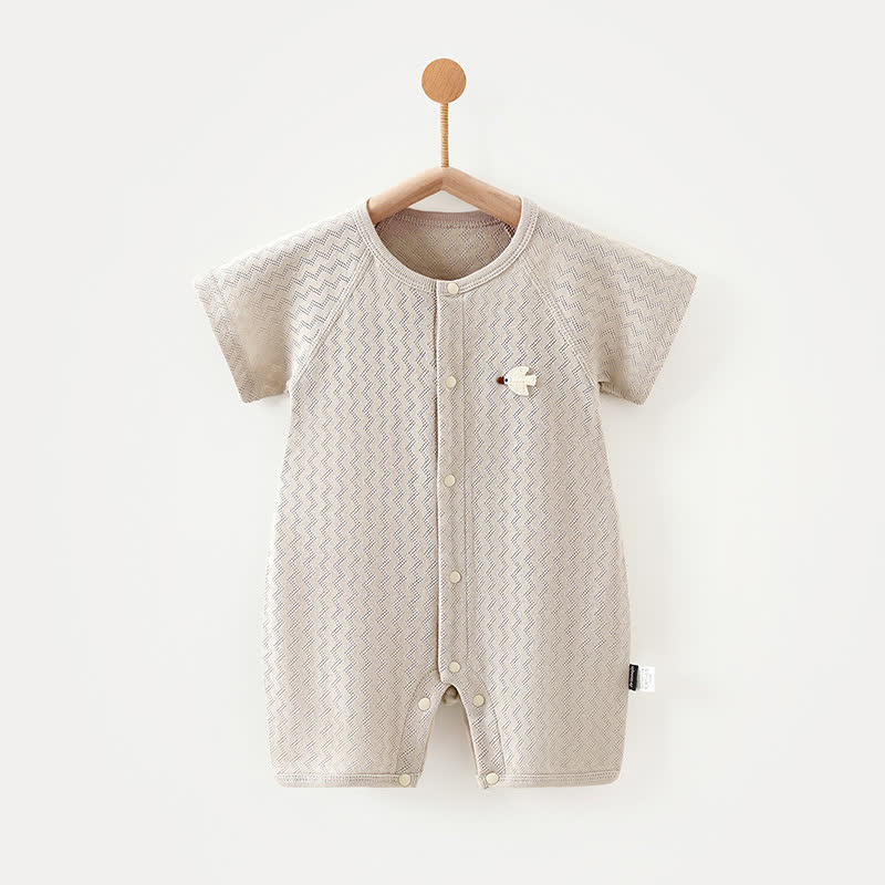Baby Pure Cotton Textured Romper - Grey - 18-24M - image 1