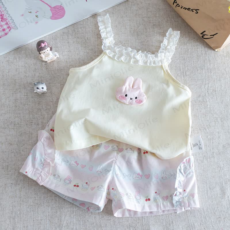 Toddler Polo Shirt or Tank Top with Shorts 2 Piece Set - White - 6-7T - image 2