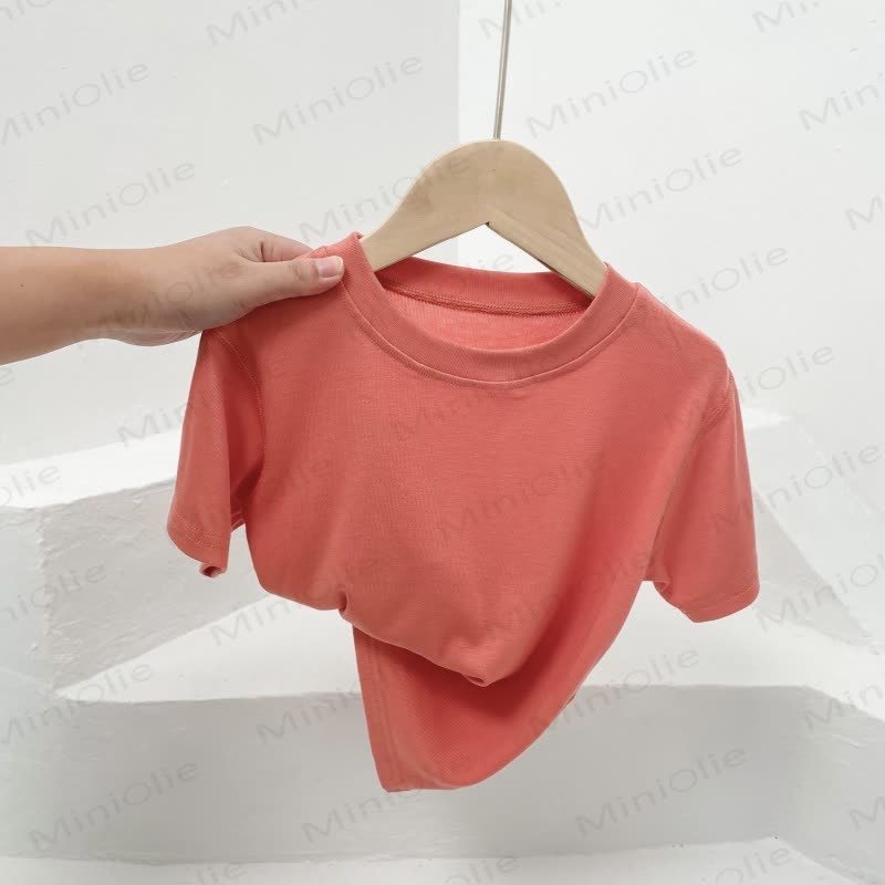 Toddler Solid Color Crew Neck Casual T-Shirt - Orange - 10-11T - image 8