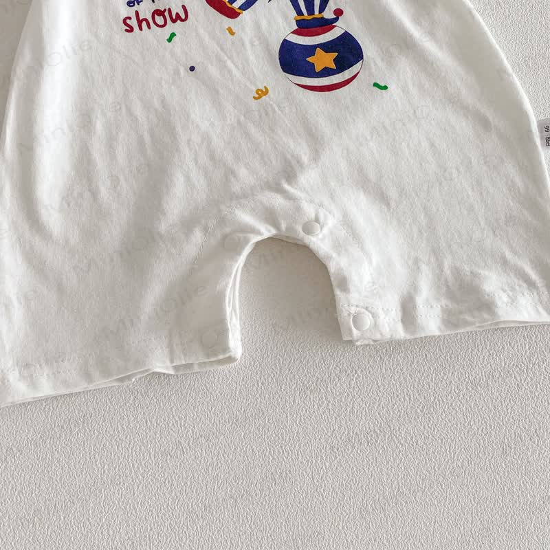 Baby Cotton Bear Print Romper with Hat - image 7