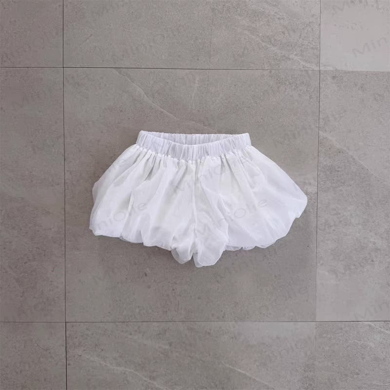 Baby Soft Cotton Gauze Bloomer Shorts - White - 4-5T - image 2