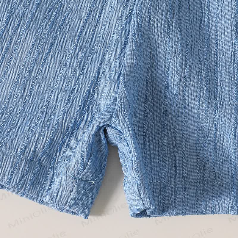 Baby Boy Solid Color Short-Sleeve Set - image 6