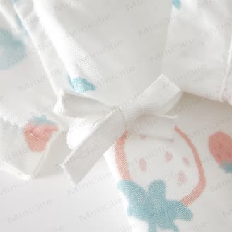 Baby Strawberry Bamboo Wrap Bodysuit - image 5
