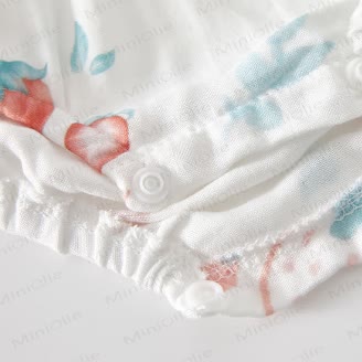 Baby Strawberry Bamboo Wrap Bodysuit - image 6