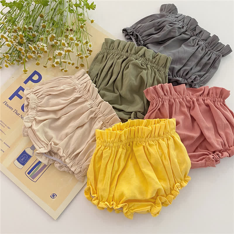Baby Girls Cotton Bubble Bloomers Shorts - image 1
