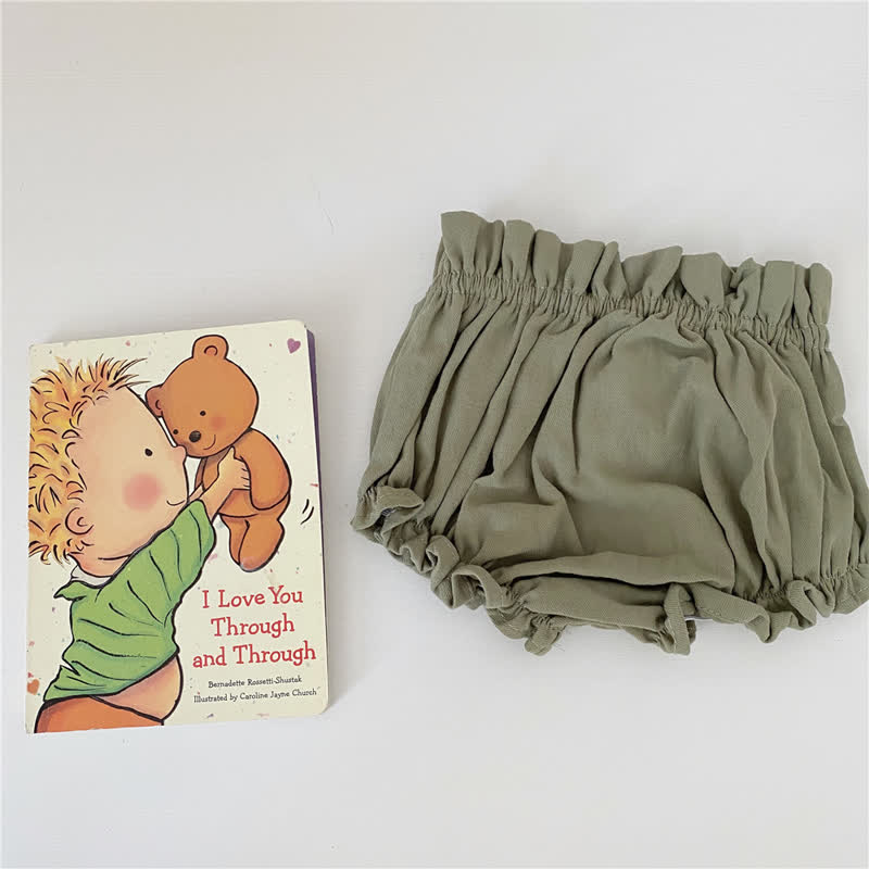 Baby Girls Cotton Bubble Bloomers Shorts - Green - 18-24M - image 4