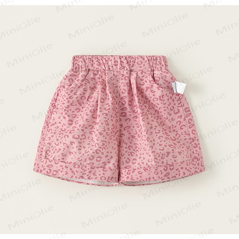 Toddler Cotton Girls Leopard Print Shorts - image 3