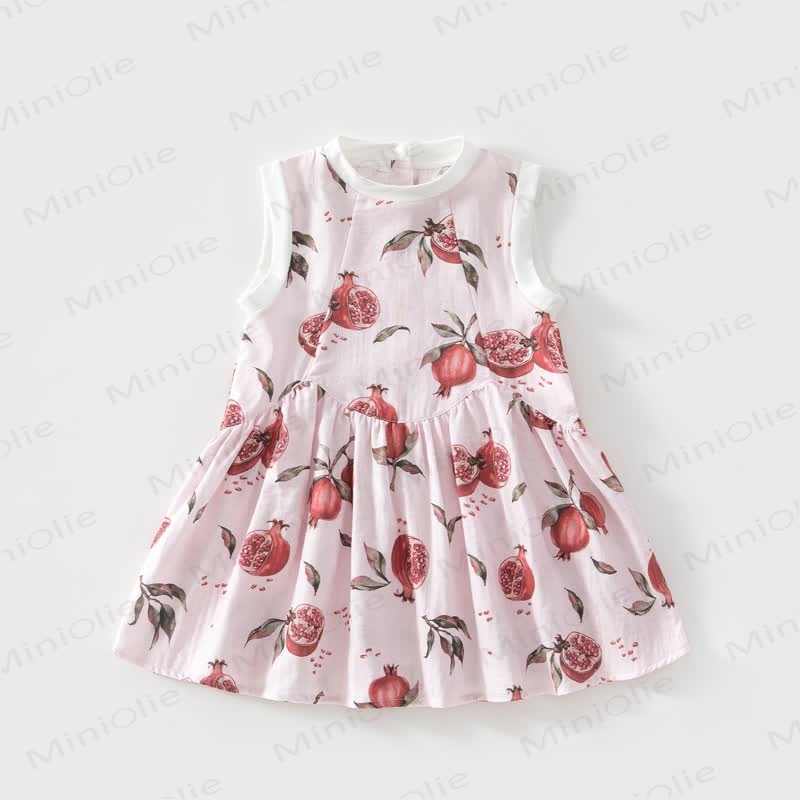 Toddler Baby Girl Fruit Print Sleeveless Dress - Pink - 4-5T - image 2