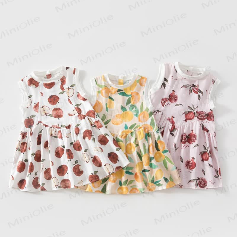 Toddler Baby Girl Fruit Print Sleeveless Dress - image 1