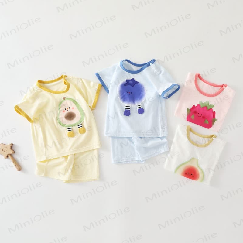 Baby Fruit Print Short Sleeve Set - image 1