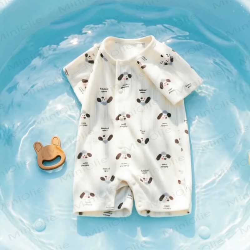 Baby Cotton Animal Print Romper - image 1