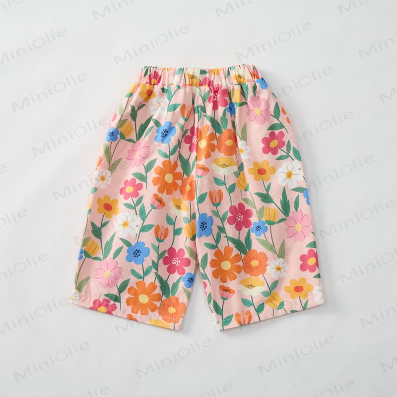 Baby Toddler Pink Flower Print Pants - image 3