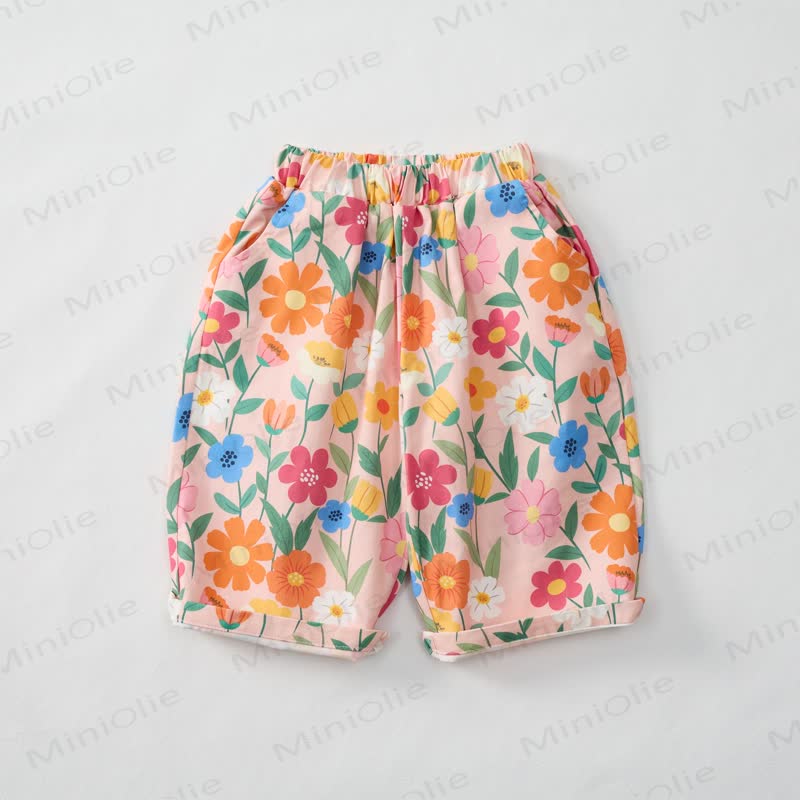 Baby Toddler Pink Flower Print Pants - image 5