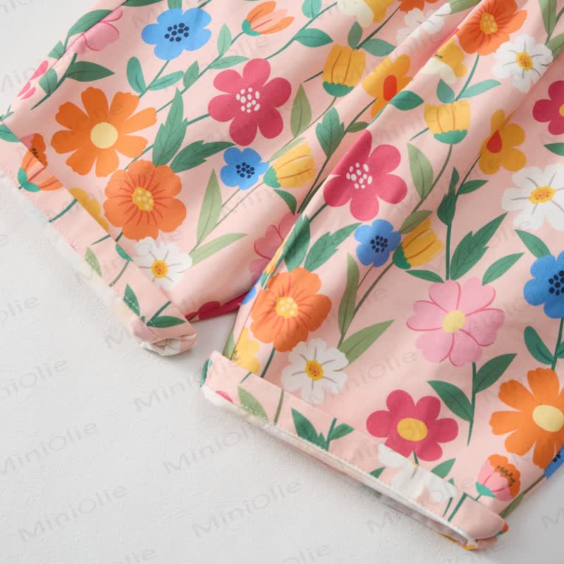 Baby Toddler Pink Flower Print Pants - image 6