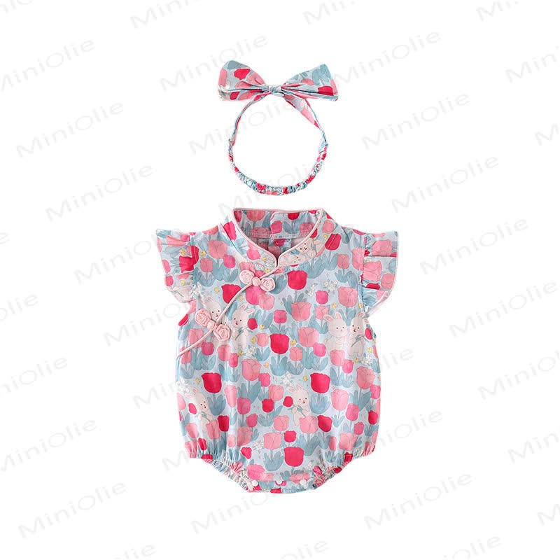 Baby Tulip Bunny Bodysuit with Headband - image 5