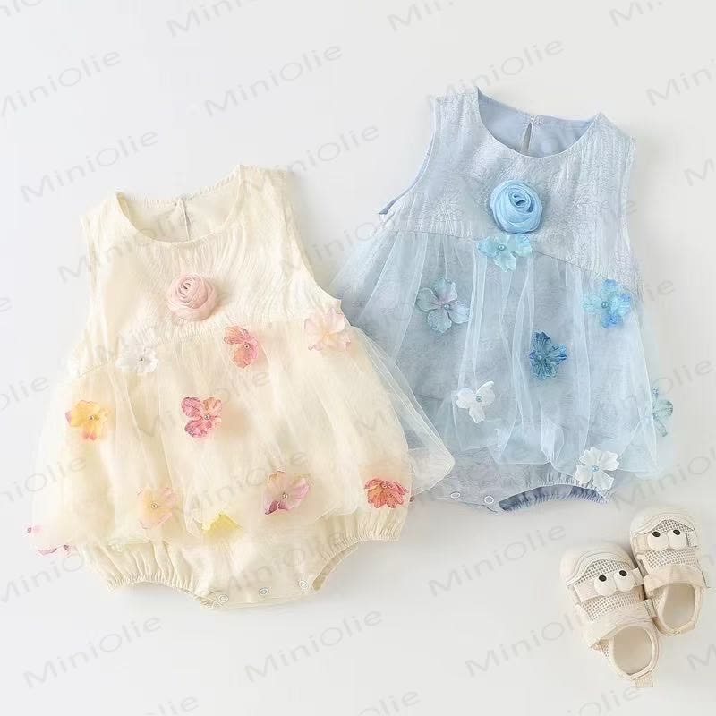 Baby Floral Tulle Party Bodysuit - image 4