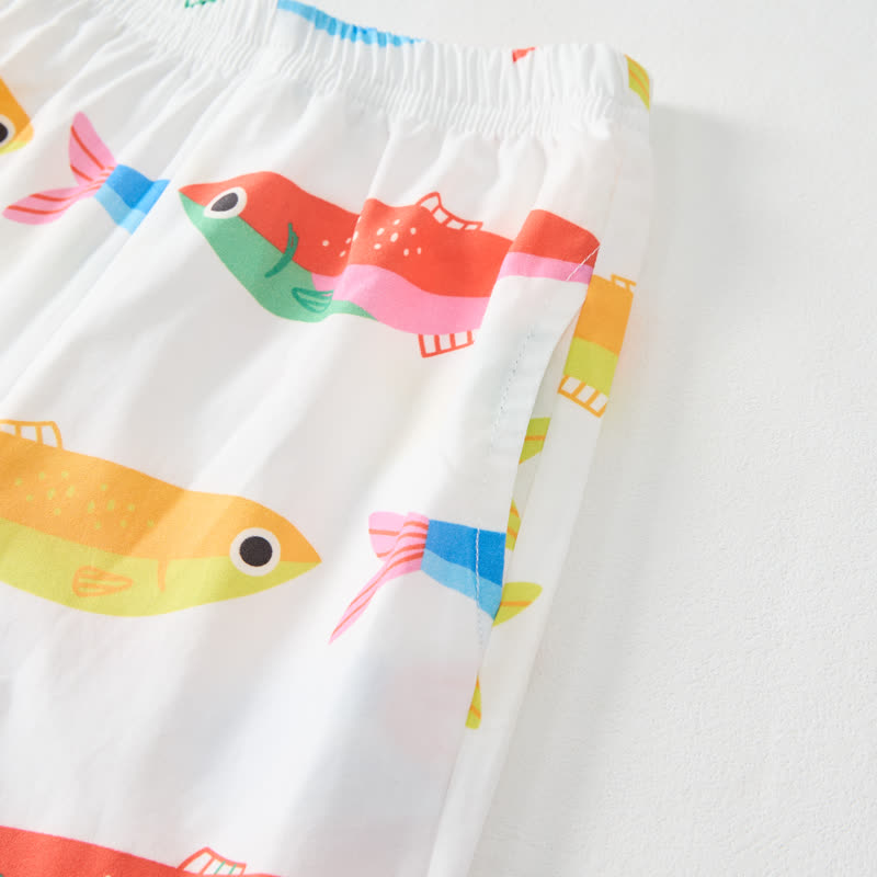 Baby Toddler Fish Print White Sleeveless 2-piece Set - image 6