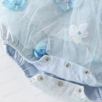 Baby Floral Tulle Party Bodysuit - image 8