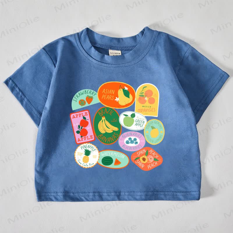 Baby Blue Fruit Print T-shirt - Blue - 18-24M - image 1