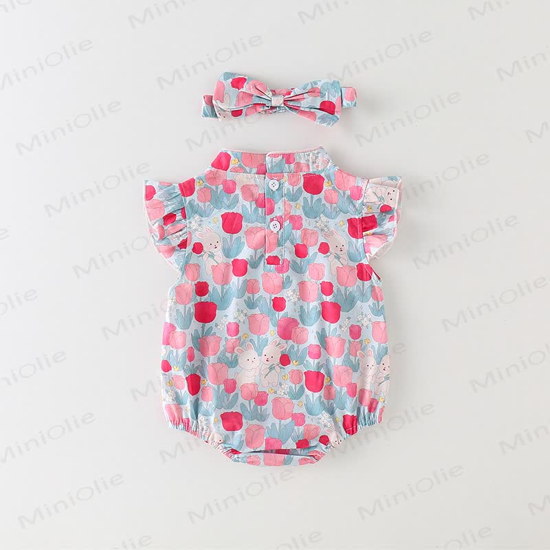 Baby Tulip Bunny Bodysuit with Headband - image 4