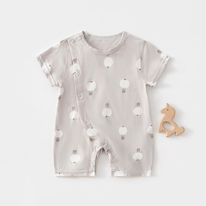 Baby Cotton Animal Print Romper - Green - 18-24M - image 1