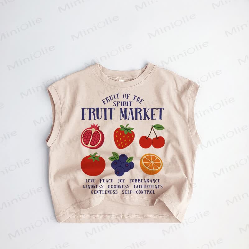 FRUIT MARKET Baby Toddler Khaki Tank Top - Khaki - 3-5T - image 1
