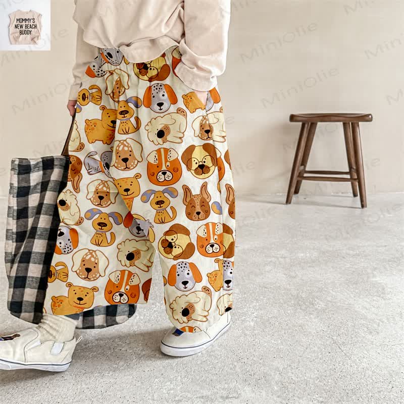 Baby Dogs Print Pants - White - 2-3T - image 1