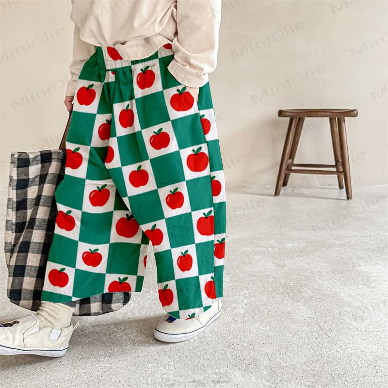Baby Apple Plaid Print Pants - Green - 2-3T - image 1