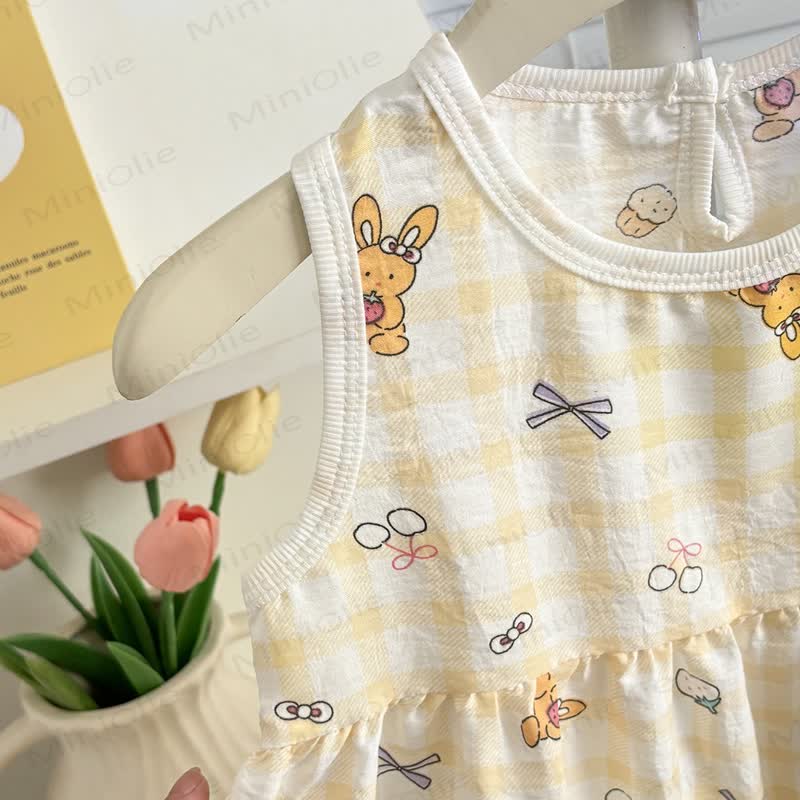 Toddler Girl Bow Print Sleeveless Dress - image 7