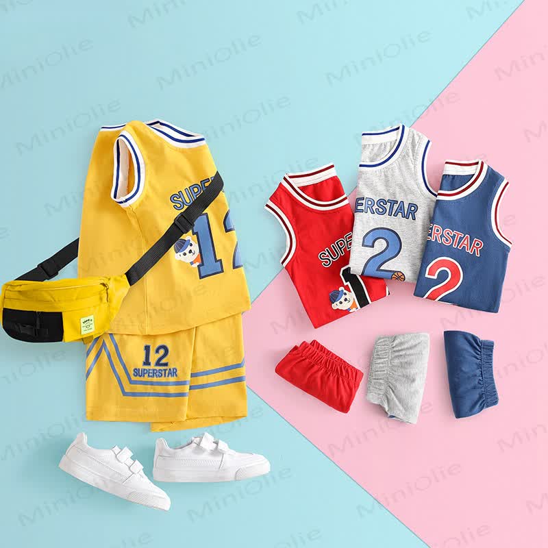 Baby Toddler Sport Mesh Tank Top and Shorts 2-piece Set - image 1