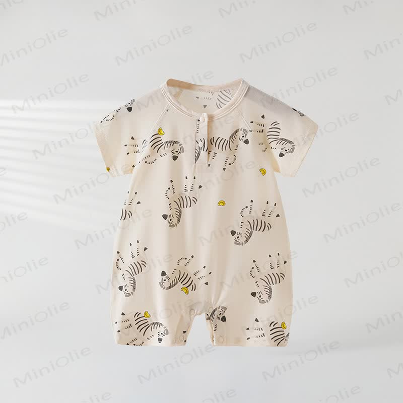 Baby Animal Print Romper - Beige - 18-24M - image 2