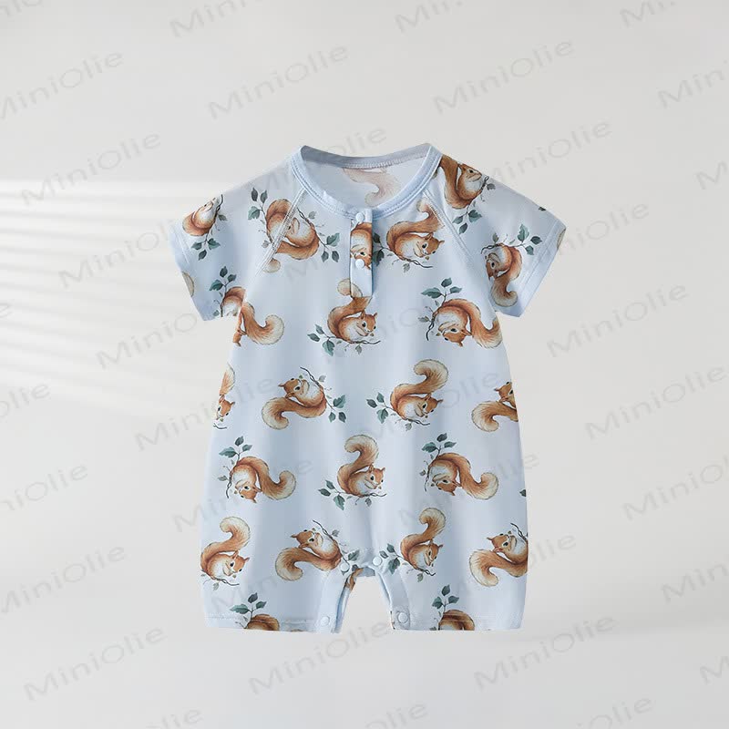 Baby Animal Print Romper - Blue Mouse - 18-24M - image 3