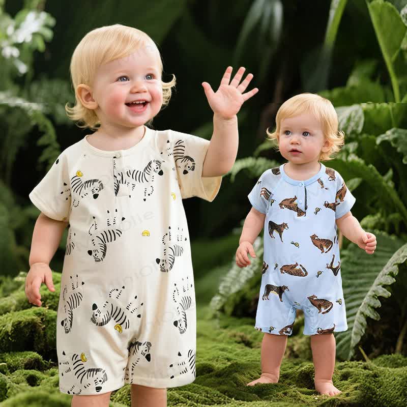 Baby Animal Print Romper - image 1