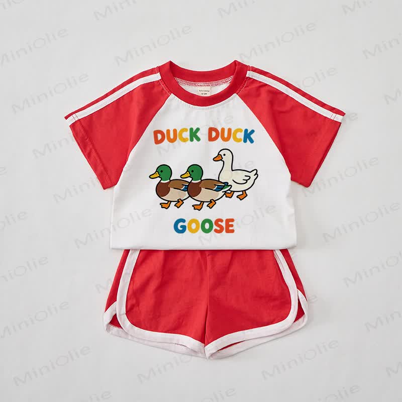 DUCK DUCK GOOSE Baby Red T-shirt Set - Red - 2-3T - image 1