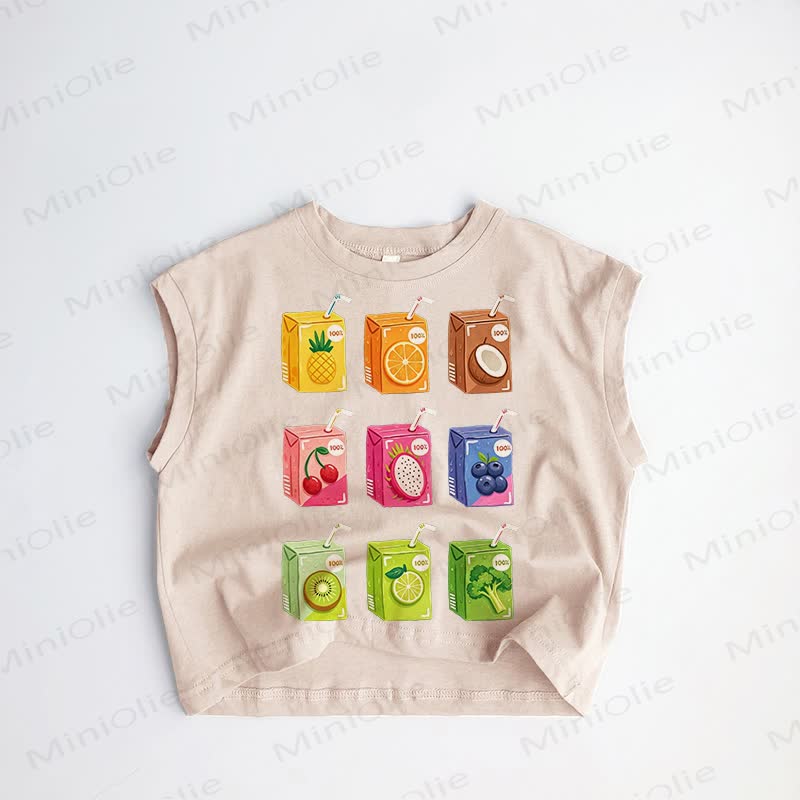 Baby Toddler Drink Grid Khaki Tank Top - Khaki - 3-5T - image 1