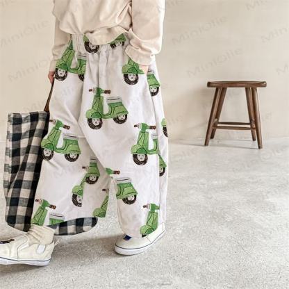 Baby Motorcycle White Pants - White - 2-3T - image 1
