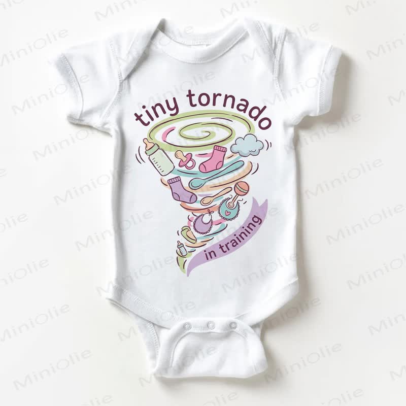 TINY TORNADO INTRAINING Baby White Bodysuit - White - 18-24M - image 1