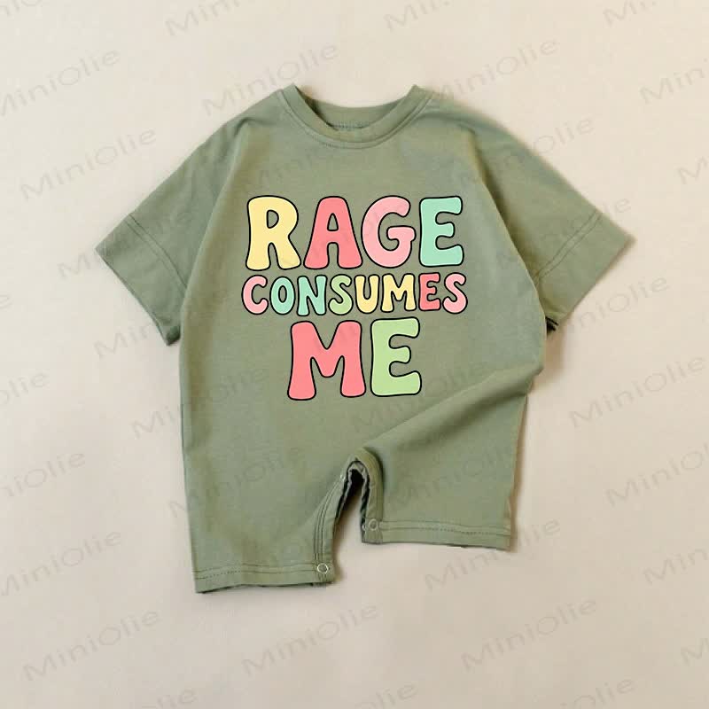 RAGE CONSUMES ME Baby Green Keys Print Romper - Green - 18-24M - image 1